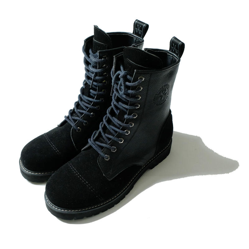 かわいい! virgo 8HOLE ブーツ 黒 BOOTS MILITARIA - ブーツ