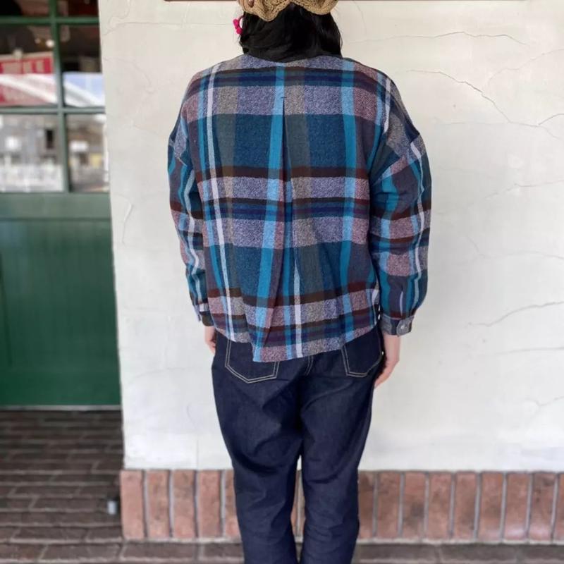 Natural Laundry ウールガーゼチェックプルオーバー Horus W