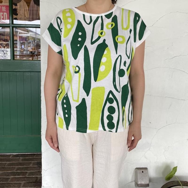 Natural Laundry さやえんどうプリントtシャツ Horus Works