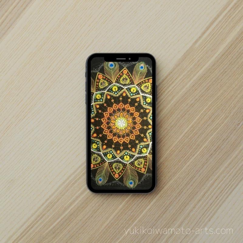 壁紙 曼荼羅アート 吉兆 スマホ待ち受け Wallpaper Mandala Art A