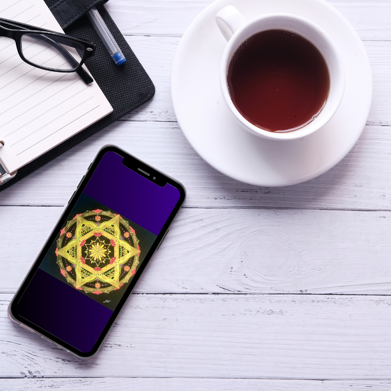 壁紙 金運アップ曼荼羅アート 繁栄 スマホ待ち受け Wallpaper Mandala A