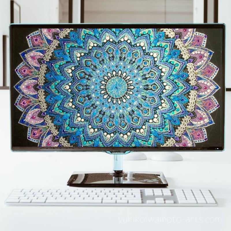 壁紙 曼荼羅アート 煌き スマホ待ち受け Wallpaper Mandala Art S