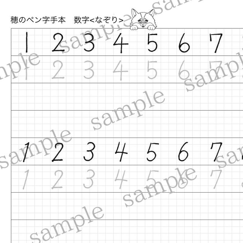 まずはコレ ひらがな カタカナ 数字 アルファベットのお手本 なぞり練習用紙セット 穂