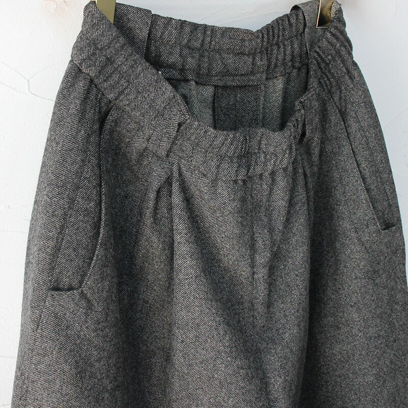 atelier naruse アトリエナルセ furano wool wide pants #杢ブラック 【送料無料】