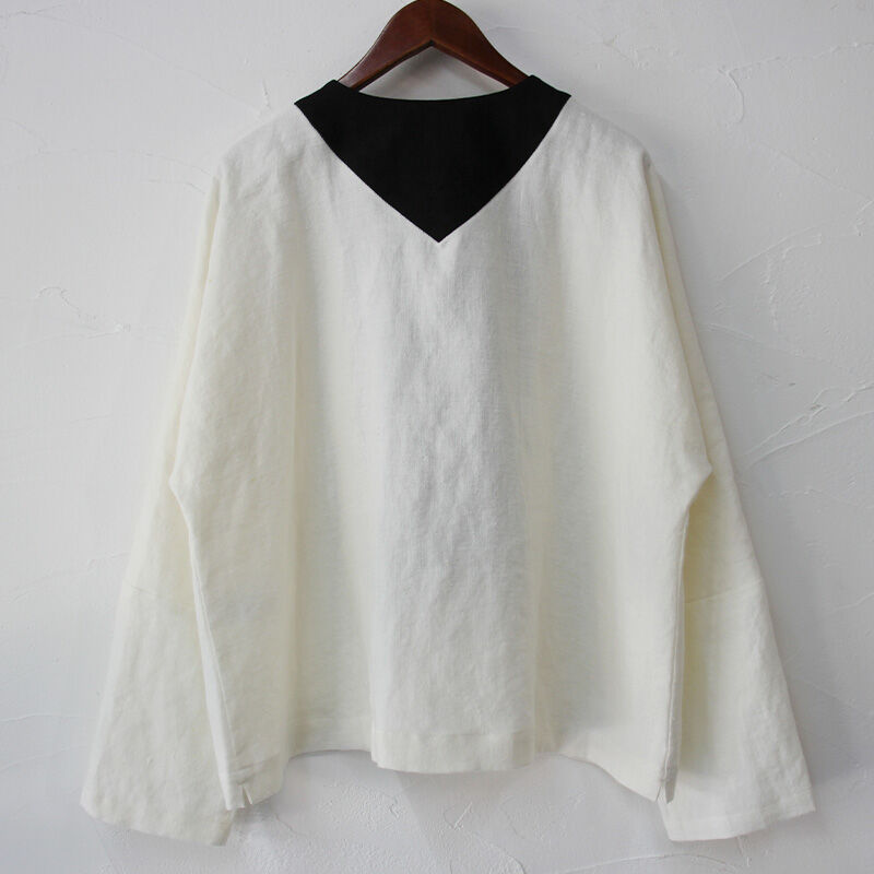 MAGALI マガリ ブラッシュドベルギーリネンカーディガン #ホワイト、ベージュ、チャコール