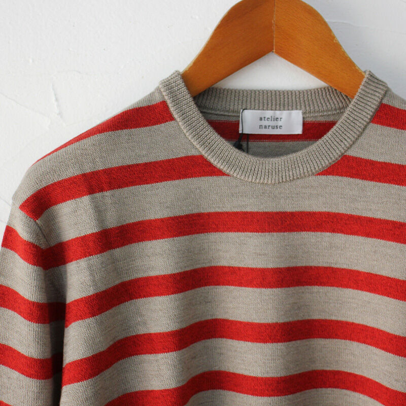 atelier naruse アトリエナルセ cottonwool boarder knit 公式店舗 アトリエナルセ Giuseppe Boot ニット ニット/セーター