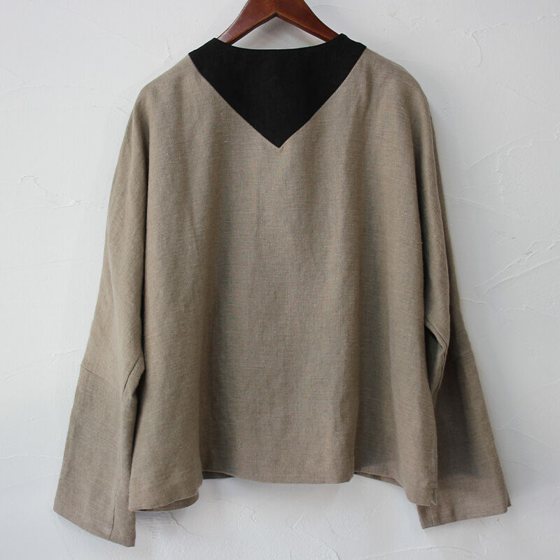 MAGALI マガリ ブラッシュドベルギーリネンカーディガン #ホワイト、ベージュ、チャコール