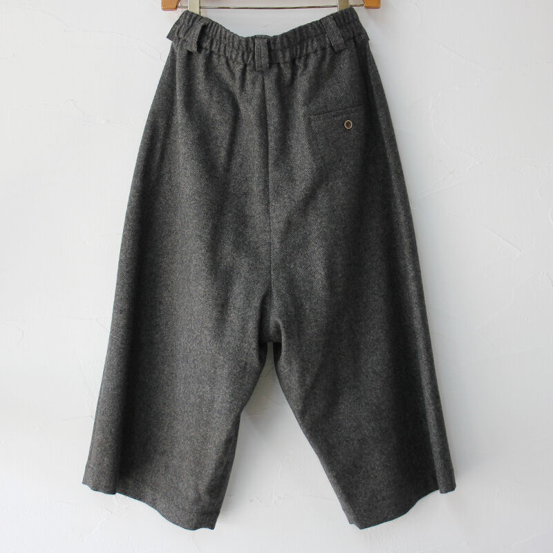 atelier naruse アトリエナルセ furano wool wide pants #杢ブラック 【送料無料】