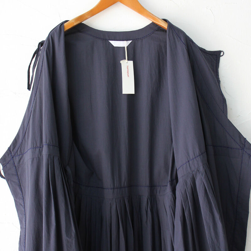Homspun ホームスパン カシュクールノースリーブワンピース ネイビー Sukima