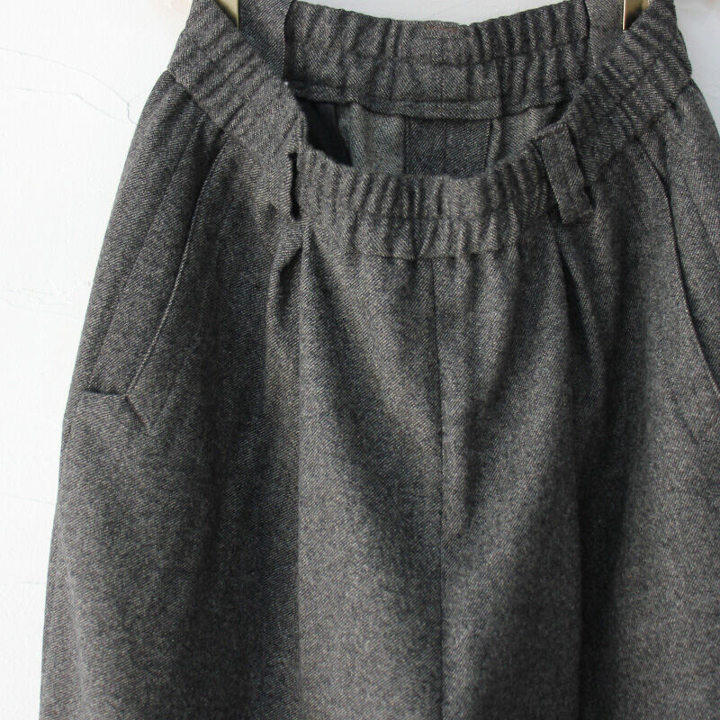atelier naruse アトリエナルセ furano wool wide pants #杢ブラック 【送料無料】