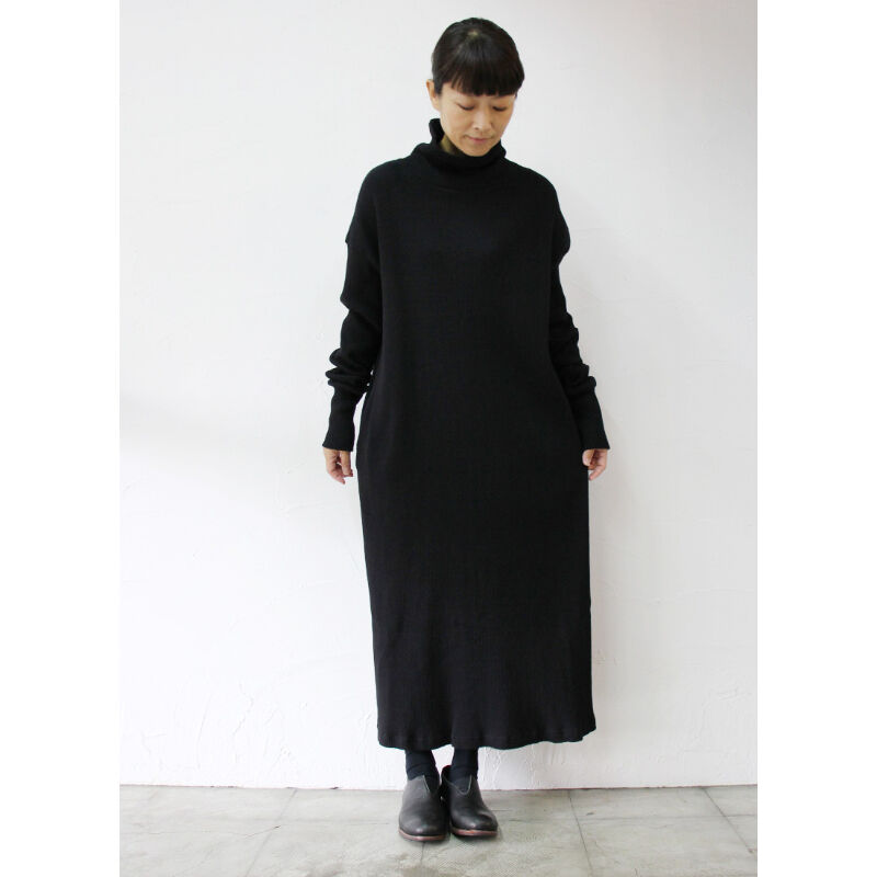 Linenya リネンヤ コットンニットハイネックワンピース 送料無料 Sukima スキマ