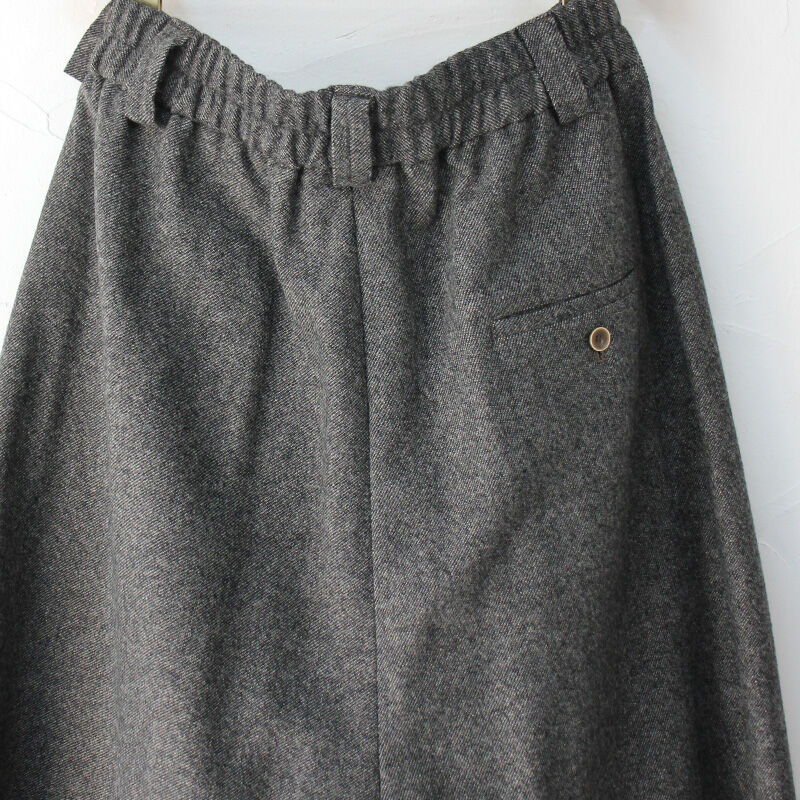 atelier naruse アトリエナルセ furano wool wide pants #杢ブラック 【送料無料】