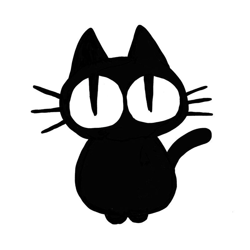 お座り黒猫 Tシャツ H Gray ねこ好きが作る ネコ好きなための 猫グッズ サンデートイズ