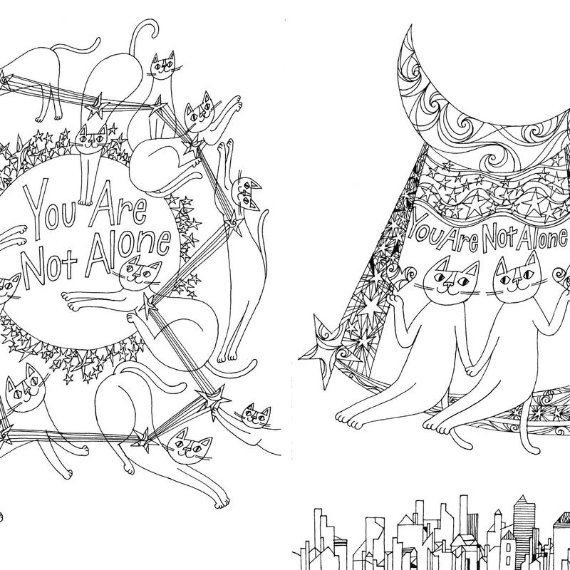 おかべてつろう 塗り絵もできる線画集 Color Your Way きみの色で おか