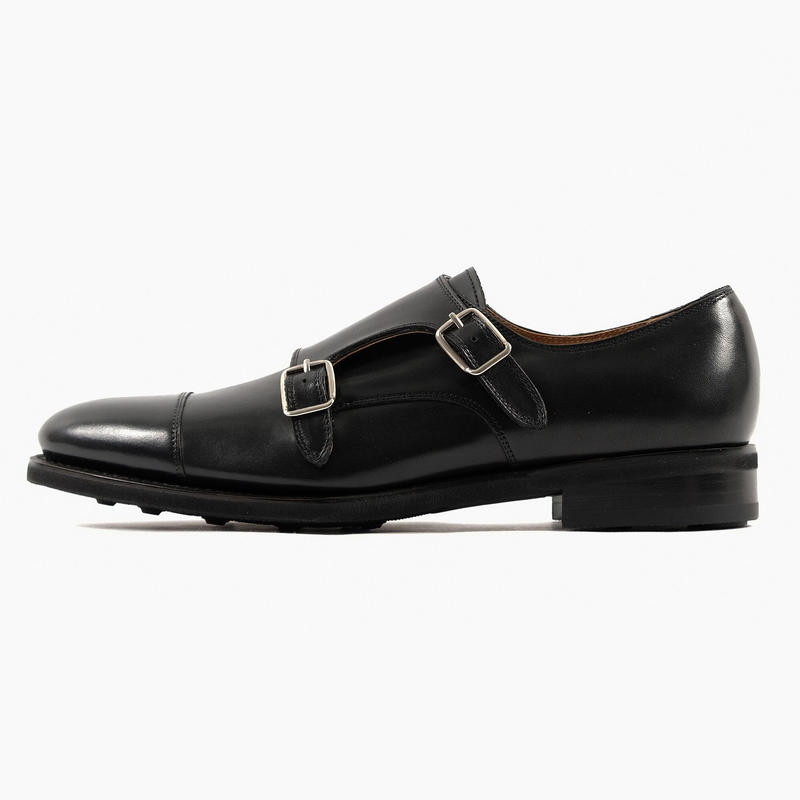 国内正規品 レディース CROCKETT\u0026JONES UK4.5C 黒 ダブルモンク