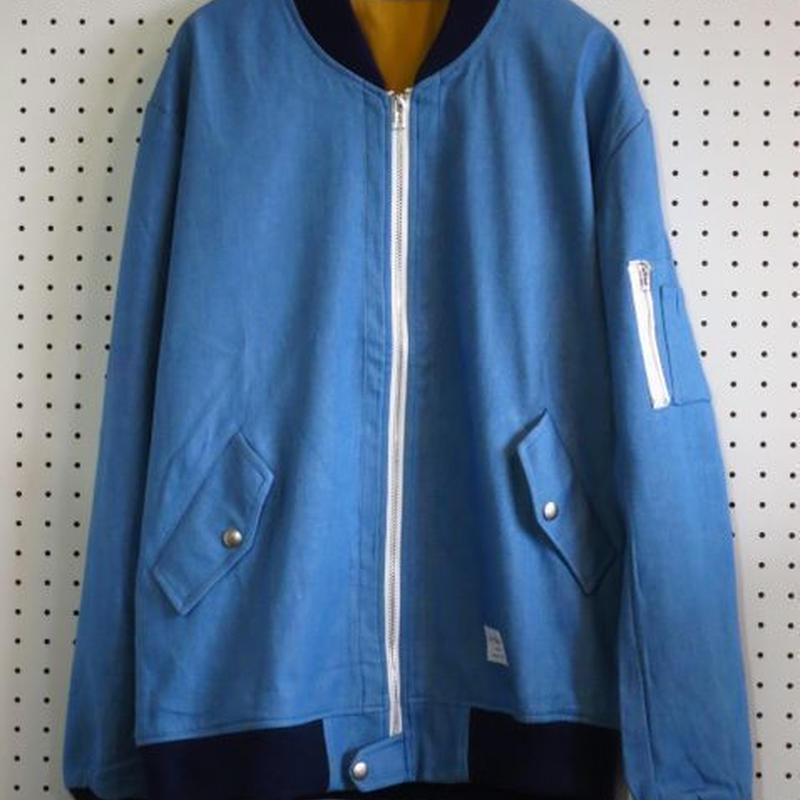 Quality Product Homme デニムシャツ素材ブルゾン 水色ma 1タイプジャ