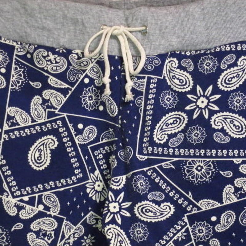 Thegoldenstate ペーズリー柄スウェットショートパンツ紺 ｍｌ ペイズリー柄