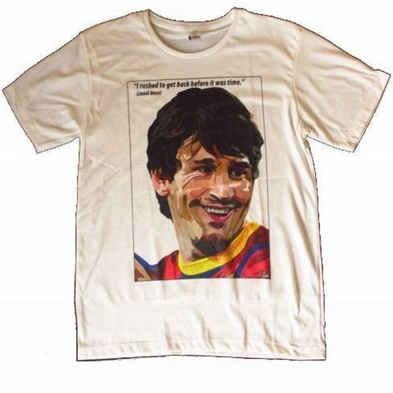 リオネル メッシ Lionel Messi ポップアート 名言tシャツl サッカー Fcバルセ