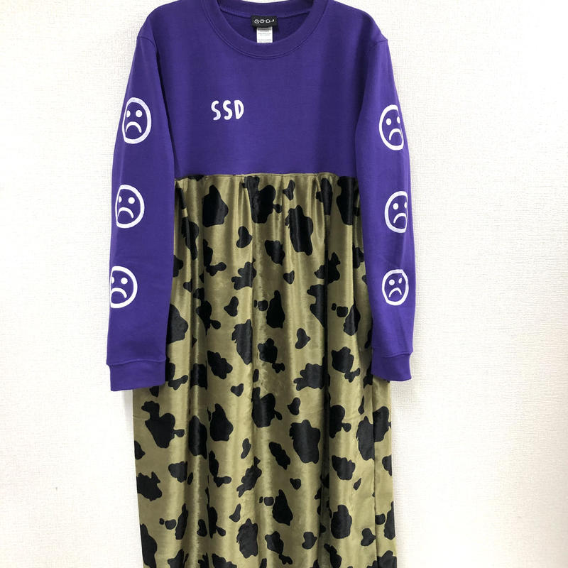 Ssd Sad Smile 牛柄 フェイクファー ロングワンピース Swivel Sl