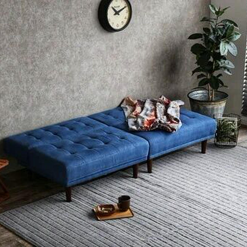 リクライニングソファベット(デニムブルー)