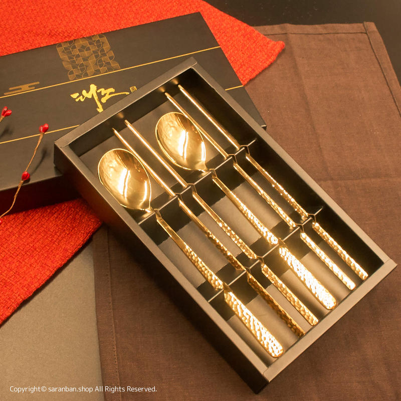 韓国製 スプーン お箸セット 模様 サランバン まいにち韓国気分