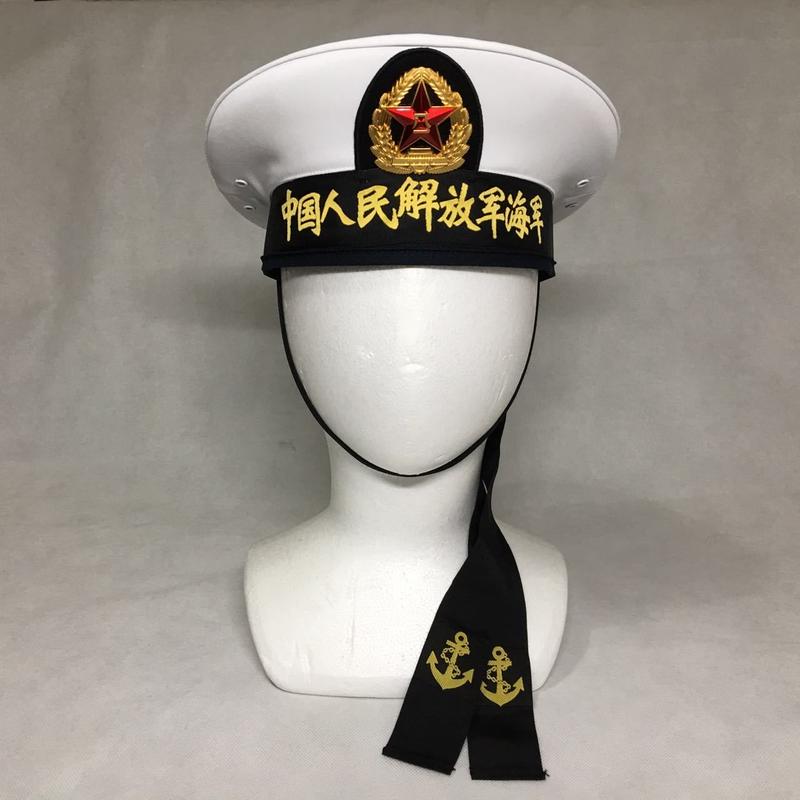 中国人民解放軍07式海軍 水手服用制帽 帽章付き 臥龍商店 海外ミリタリー装備専門店