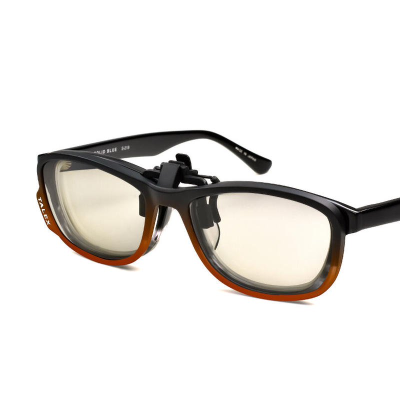 Talex クリップオン サングラス Clp03 ハーフブラウン モアイブラウン