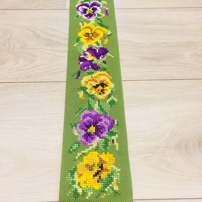 タペストリー クロスステッチ刺繍 ヴィオラ パンジー Wasurenagusa