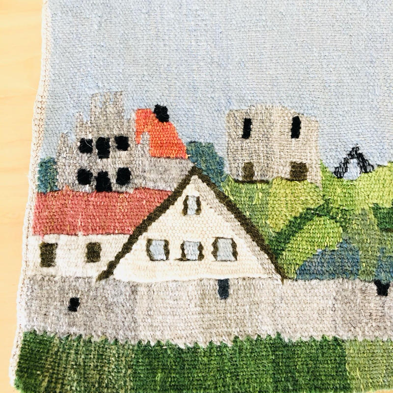 北欧 ビンテージ フレミッシュ織 タペストリー