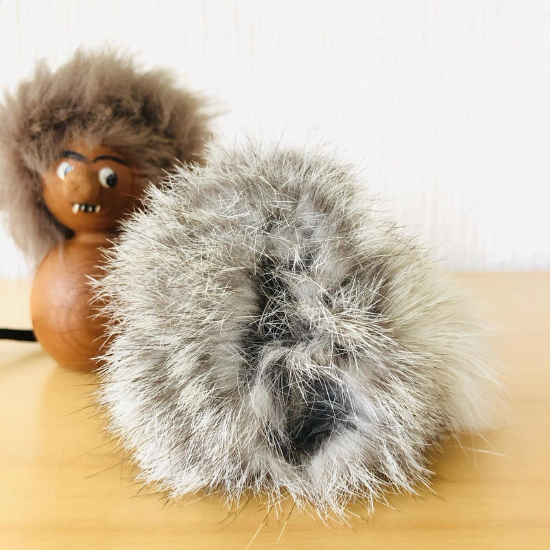 チークのモフモフ頭の仲良しトロール 2個セット グレー モカ Hold A A様お取り置き品