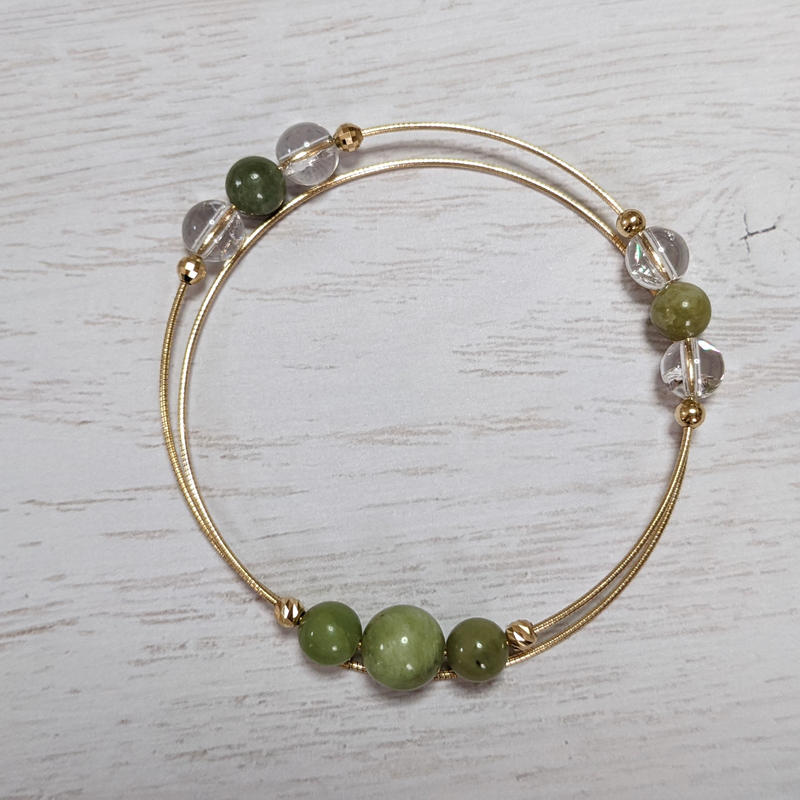 超豪華 1791 水晶のブレスレット K18ゴールド金具 クリスタル