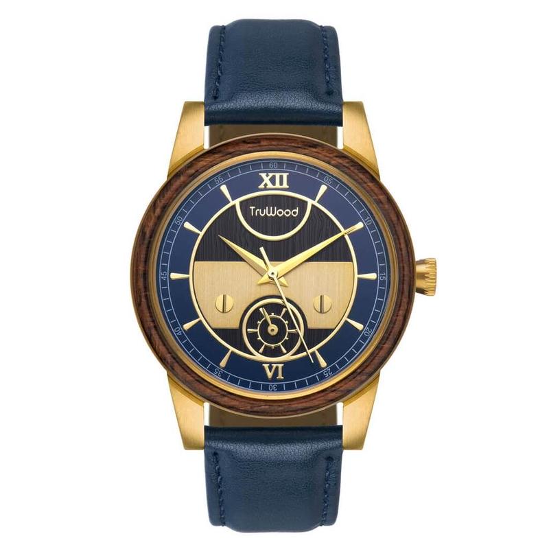 Truwood トゥルーウッド ブランド コロンバス レザーストラップ メンズ 木製腕時 Truwood トゥルーウッド ブランド コロンバス レザーストラップ メンズ 木製腕時