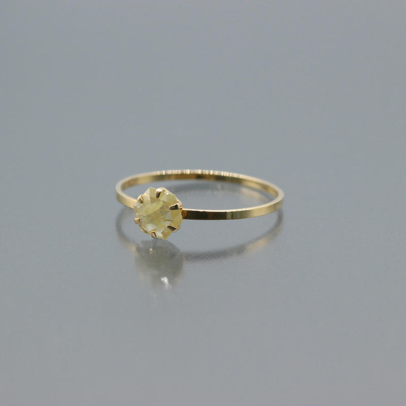 断捨離中❥美品❥k18wgイエローSA&ブルーSAダイヤ2連リング(13号