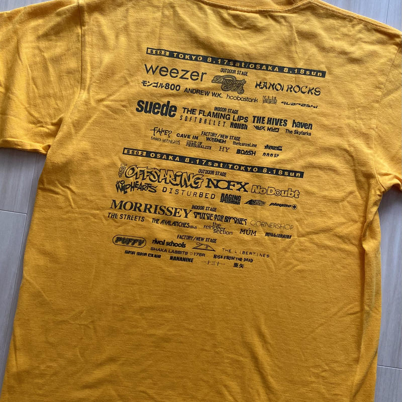 古着 Summer Sonic 02 T Shirt Yellow The Thr