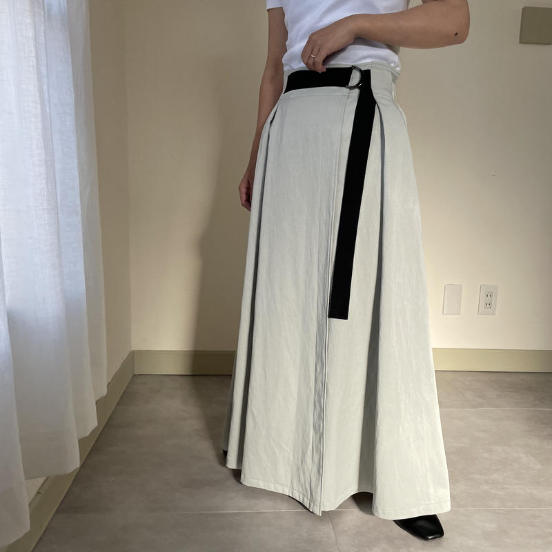 巻きスカート風ロングスカートパターン 型紙 Think Pattern ハンドメイド用型