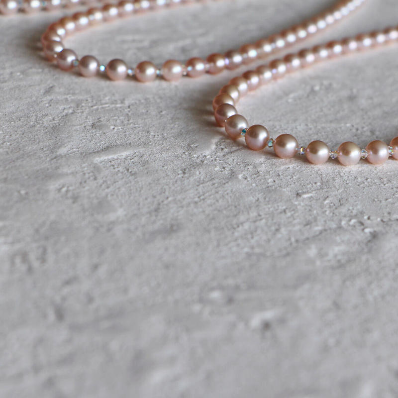 淡水真珠とスワロフスキーネックレス Restaurantecomeketo Com