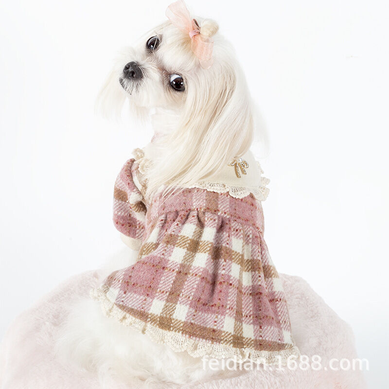 お取り寄せ 犬服 ドッグウェア チェック 上品 男の子 女の子 チロル ペットストア