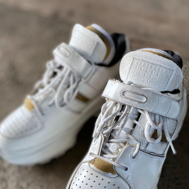 マルジェラ　ペンキ　ss aw シューズ Maison Margiela 19AW ペンキスポット ドイツアーミースニーカー