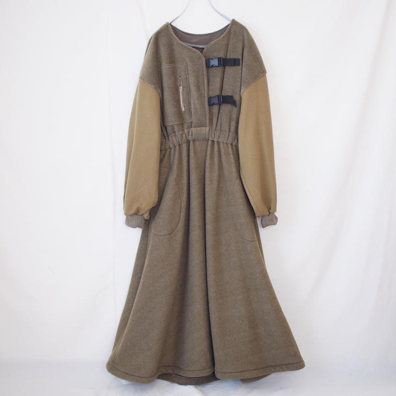 フリースミリタリーワンピース カーキ Toiro S Store