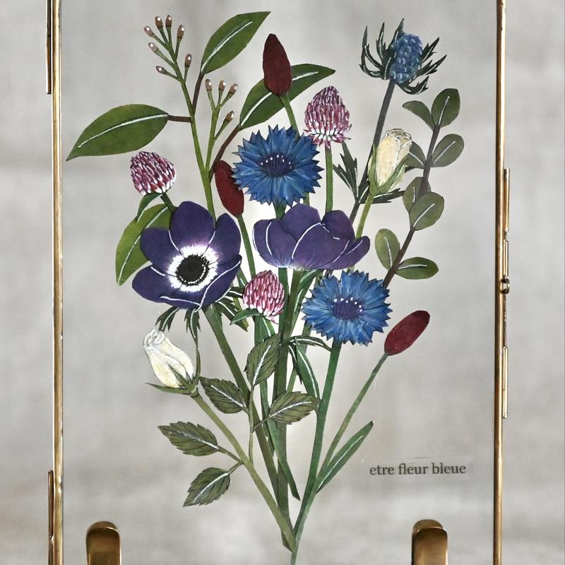 紙の花屋asanochiaki 青いアネモネの花束 Tokyo Fantastic オン