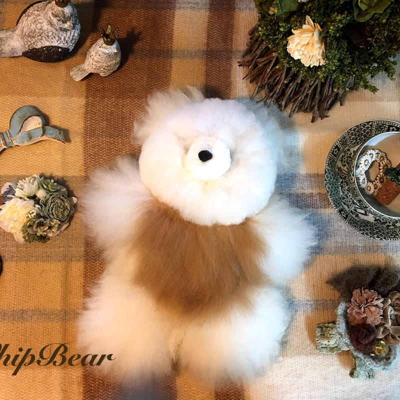 ホイップベアｍ ペルー産ベビーアルパカ毛テディベア Whipbear