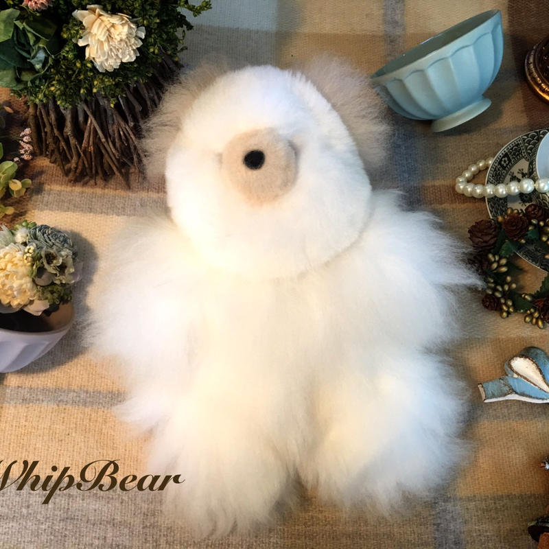 ホイップベアｍ ペルー産ベビーアルパカ毛テディベア Whipbear