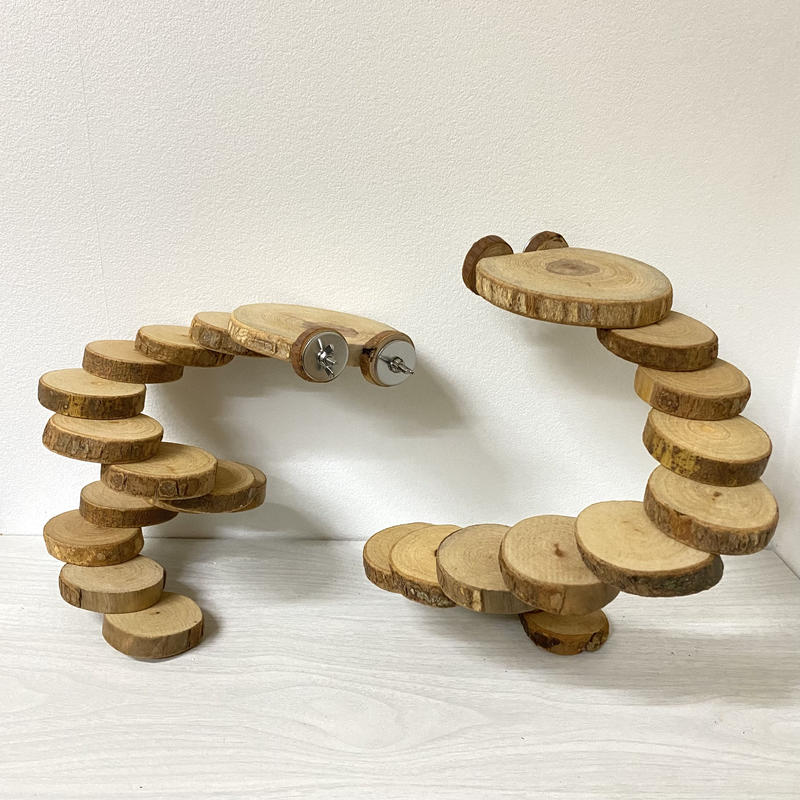 E K様専用 丸太の螺旋階段 自然木の鳥用品 鳥豆堂 トリマメドウ