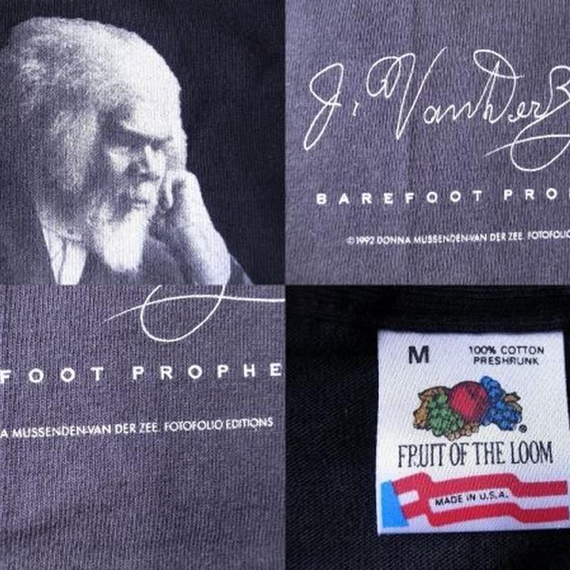 90 S Usa製 James Van Der Zee フォト Tシャツ M 黒 ジェームス