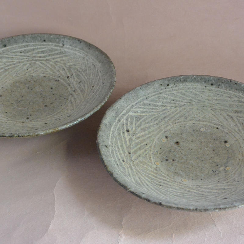 作家もの 三島 8寸皿