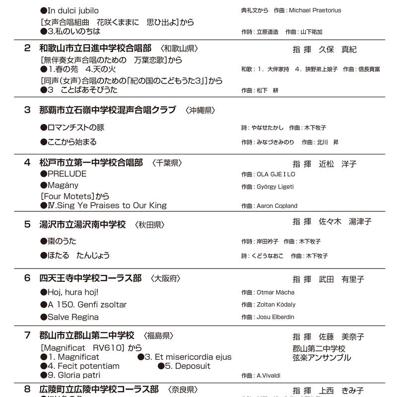 Dvd 中学校部門1 8 第12回声楽アンサンブルコンテスト全国大会 2019 Tow