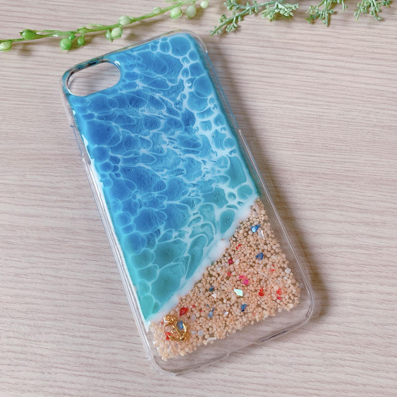 Sc 004 海 クリア スマホケース Tricoloredaisy