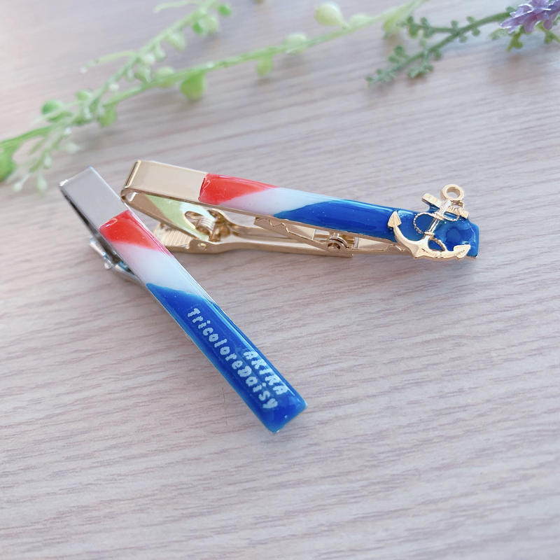 O 009 トリコロール レジン イカリ ネクタイピン Tricoloredaisy O 009 トリコロール レジン イカリ ネクタイピン Tricoloredaisy