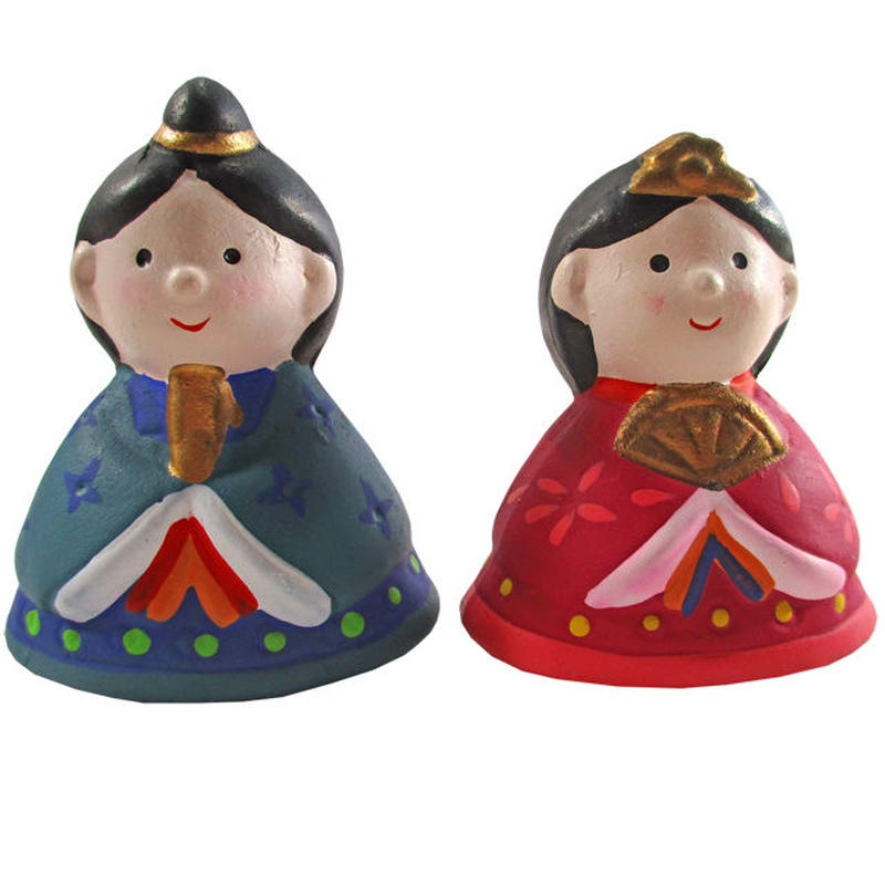 雛飾り ミニ ハンドメイド お雛様 かわいい 手作り セラミック 陶器 I0277 トロピ