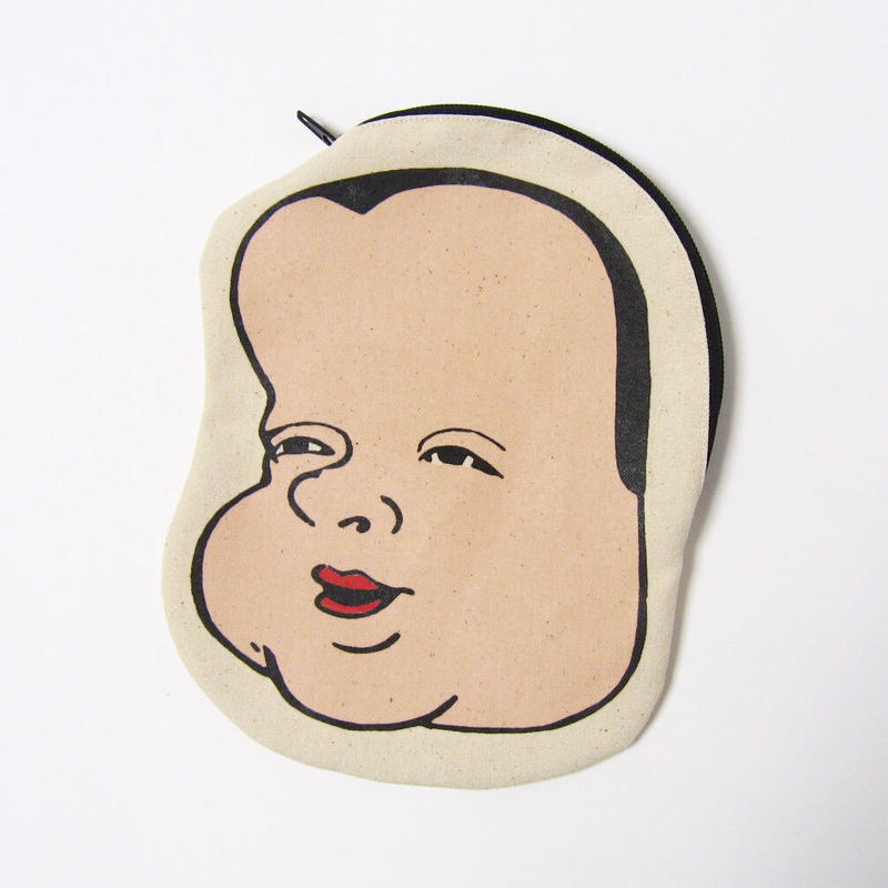 文化屋雑貨店 顔ポーチ 中 おかめ 元 鶴谷洋服店 通販部